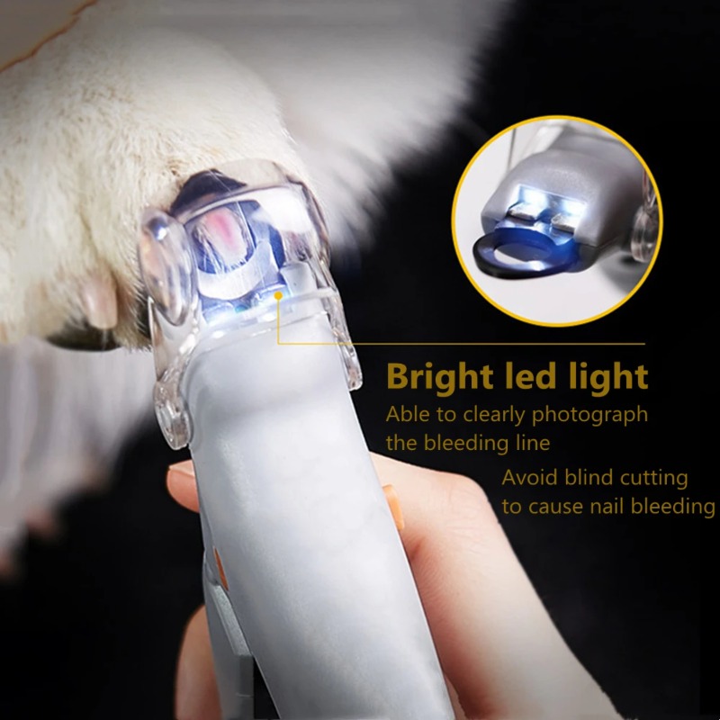 Home Goods Bathroom - 1 Stück Haustier-Nagelknipser mit LED-Licht, spezieller