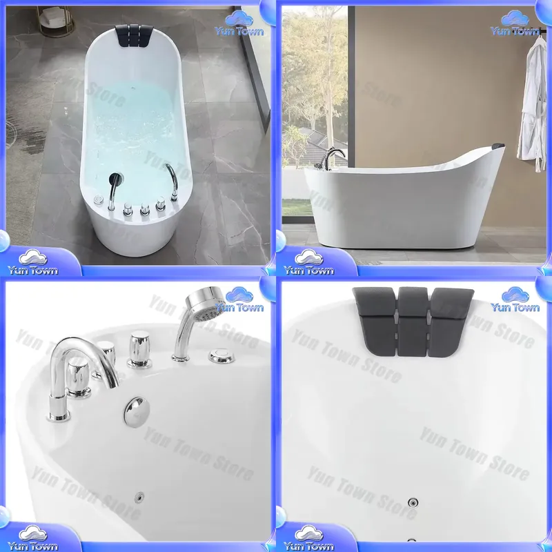 Jet Home Bathroom - Moderne Whirlpool-Luftdüsen-Badewanne für Badezimmer-SPA, Massage-Wanne, Freistehende