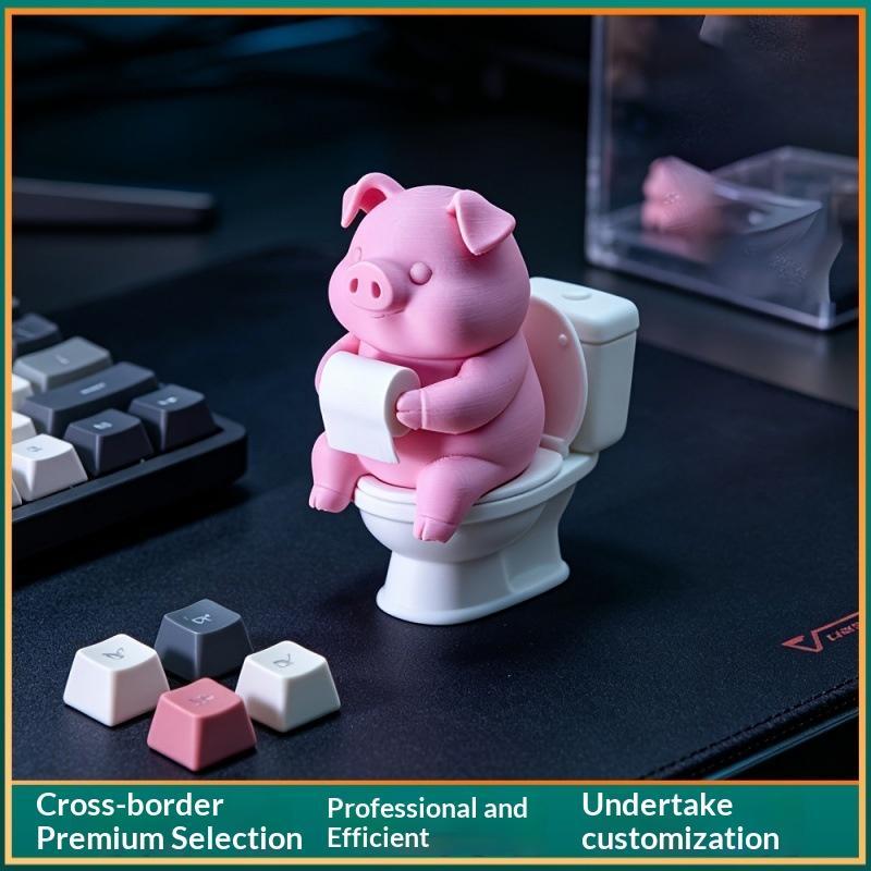 Home Of The Year Bathroom - ● Niedliche Schweinchen-Statue für die Toilette,