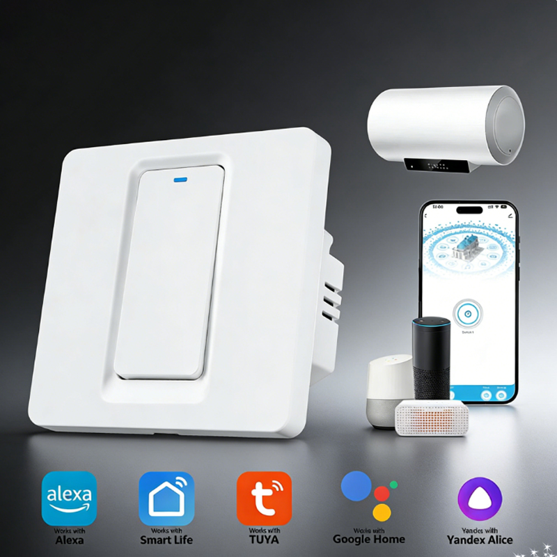 Bathroom Home Improvement - Intelligenter Warmwasserbereiterschalter/WiFi- und Bluetooth-Touch-Steuerung, funktioniert mit