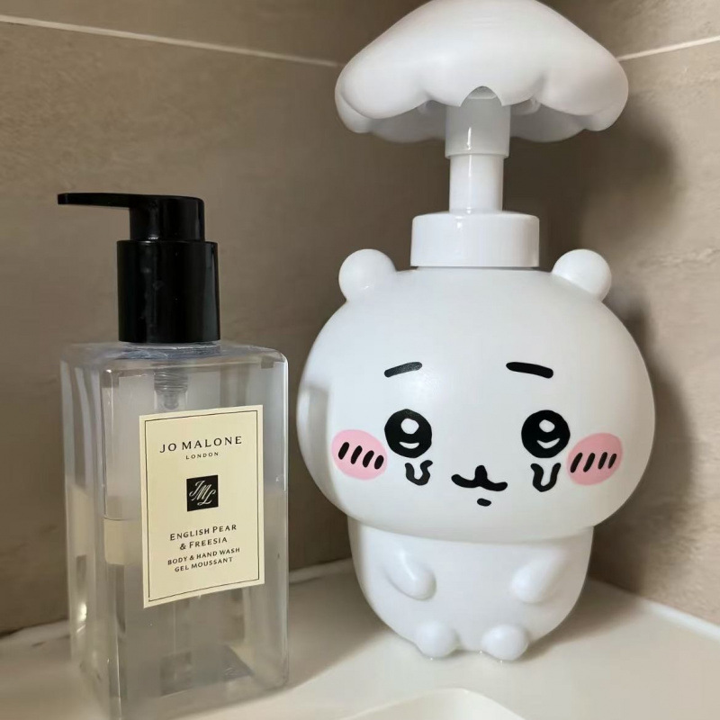 Home Goods Bathroom - Chiikawa Flasche Kawaii Pilz Handdesinfektionsmittel-Flasche Badezimmer-Dekoration