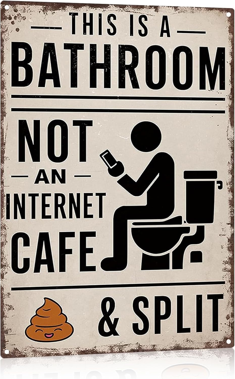 Home Bathroom Signs - Vintage-Metallschild – Dies ist ein Badezimmer,