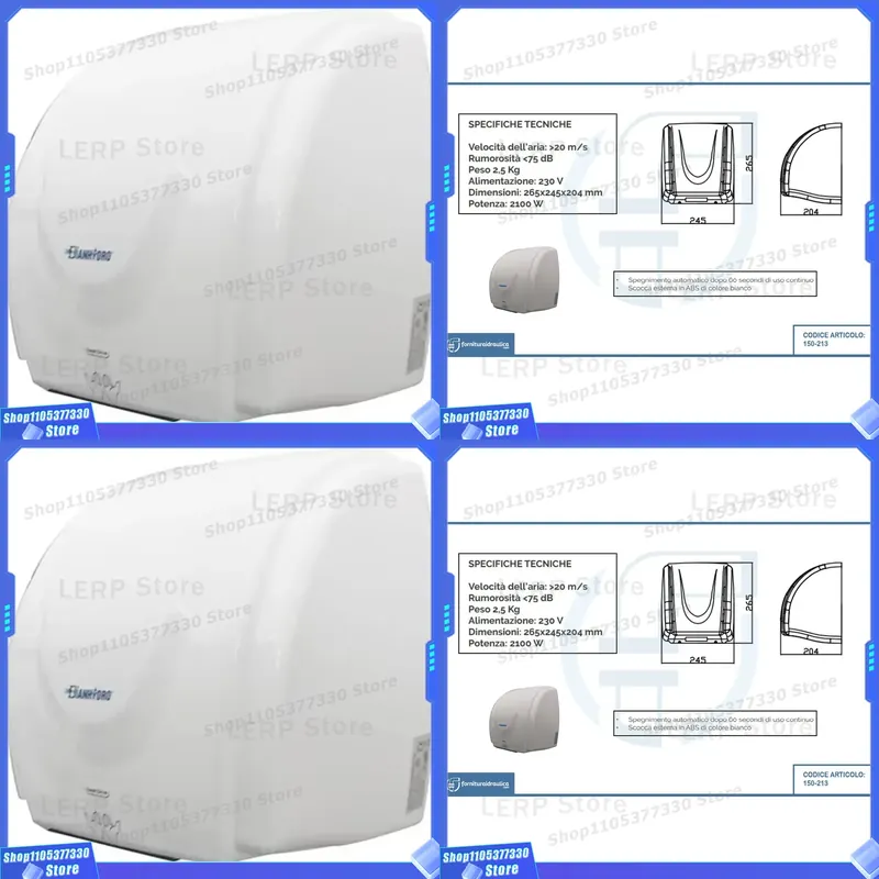 Home Bathroom Hand Dryer - Hochgeschwindigkeits-Automatischer Händetrockner aus ABS-Material, Elektrischer Heißluftgebläse