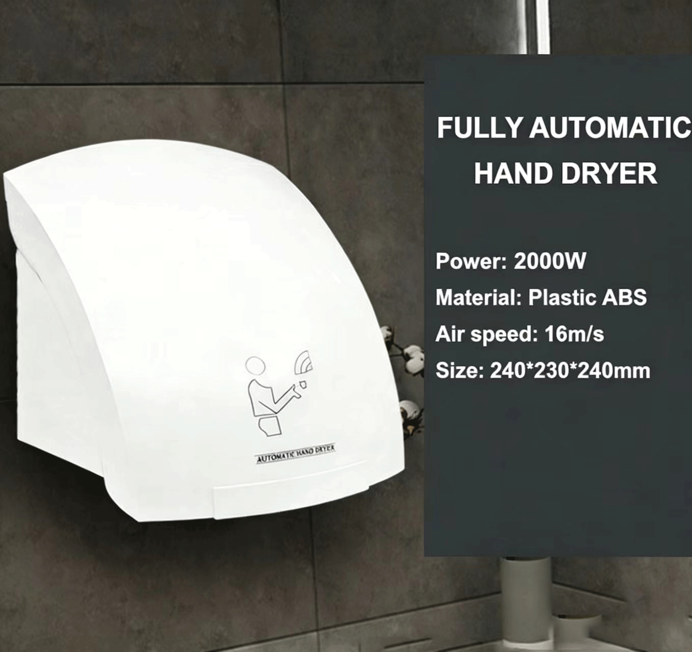 Elektrischer Handtrockner für  – Home Bathroom Hand Dryer Bewertung und Preis