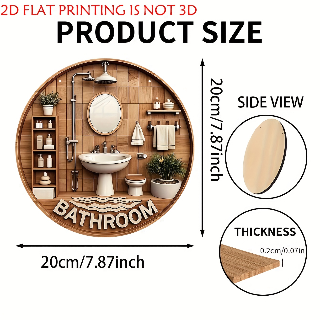 Ein flaches, kreisförmiges 2D- – Home Of The Year Bathroom Bewertung und Preis