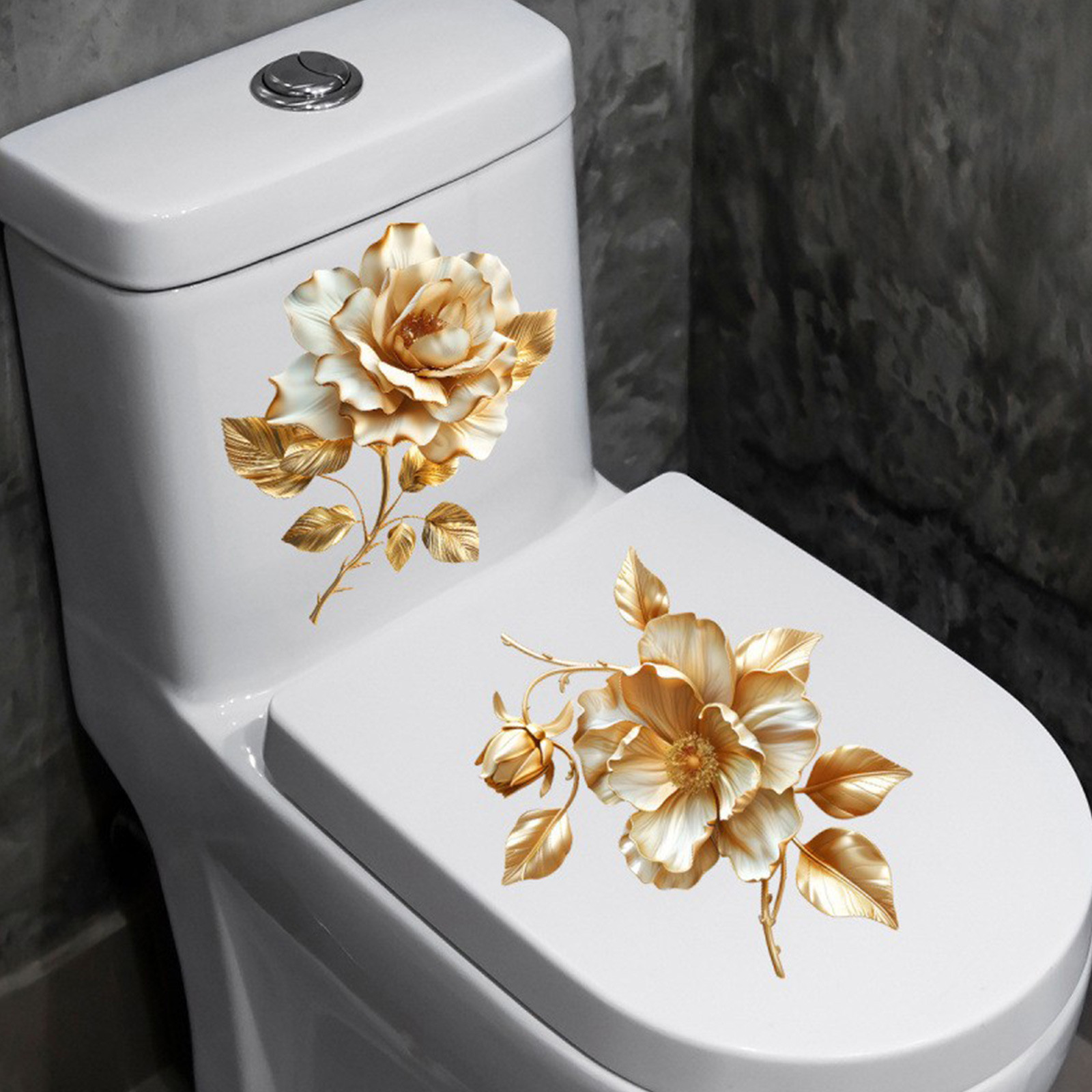 2 Stück florale Toilettenaufkl – Home Of The Year Bathroom Bewertung und Preis