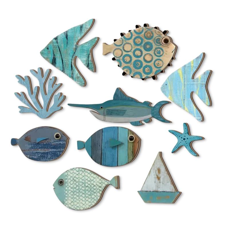 10 Stück/Set Fisch-Wanddekorat – Jet Home Bathroom Bewertung und Preis
