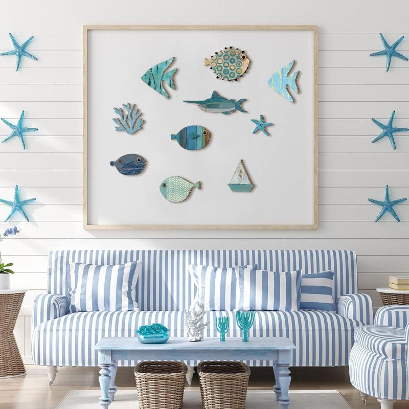 10 Stück/Set Fisch-Wanddekorat – Jet Home Bathroom Bewertung und Preis